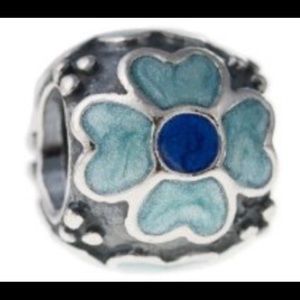 Pandora blue enamel flower charm